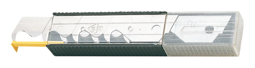 Storch Abbrechklingen Hakenform 10St/Schwarzen Dispenser 356310